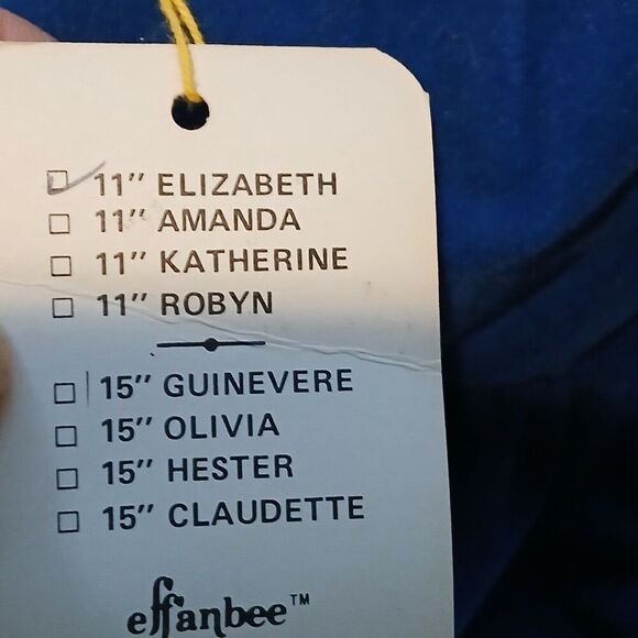 Vintage Effanbee Doll 11ins Elizabeth Blue Dress and Hat. - Picture 6 of 10